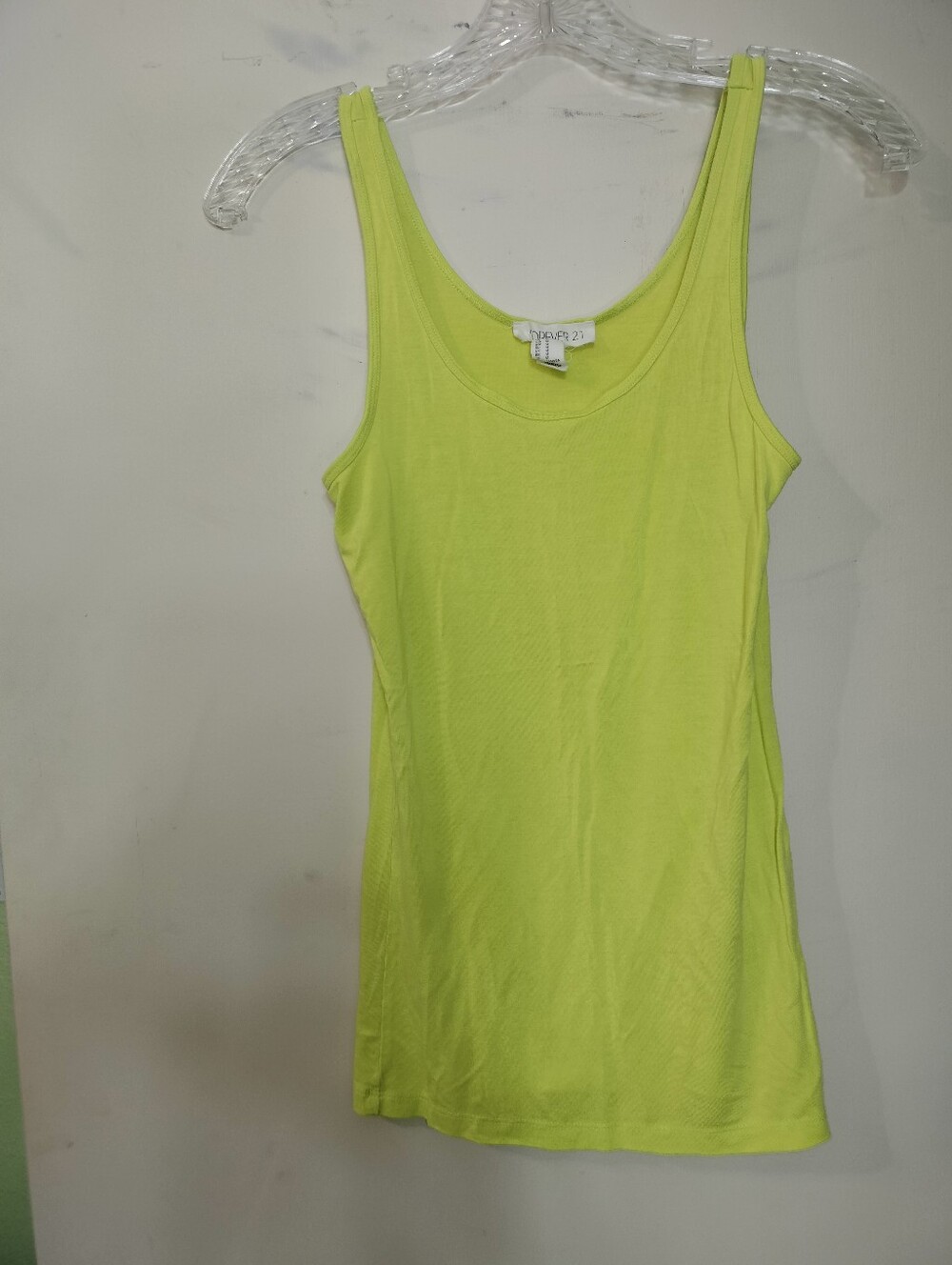 Forever 21 Neon Lime Scoop Neck Tank Top